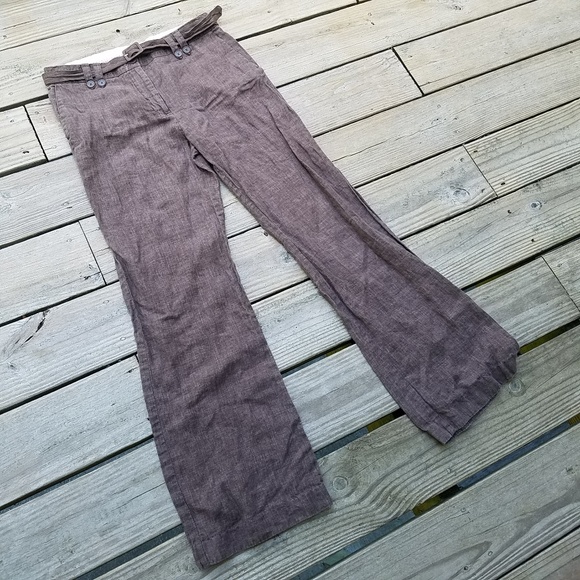 H&M brown linen trousers - Picture 3 of 5